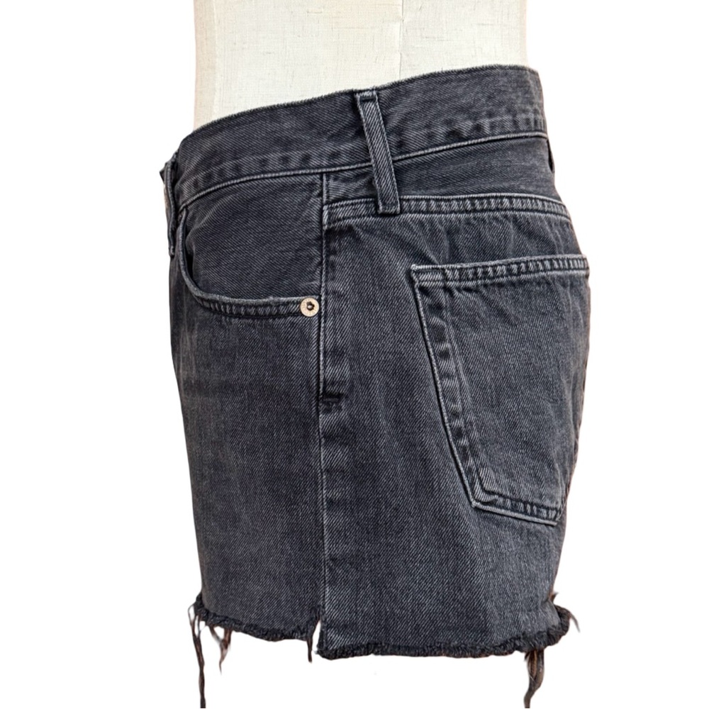 Agolde Parker Cut Off Jean Short In Crash Size 26 - Picture 5 of 9